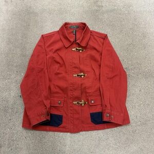 Ralph Lauren Scarlet Utility Jacket with Brass Details